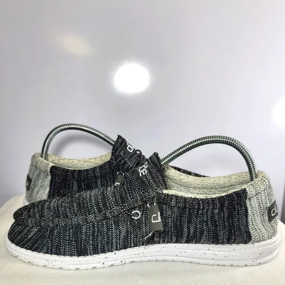 Men's Size 14 Hey Dude Walley Stretch Meteorite Loafers.