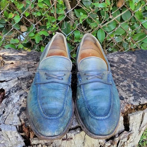 Men's Soft Leather Slip-On Penny Loafers/Italian Made Shoes