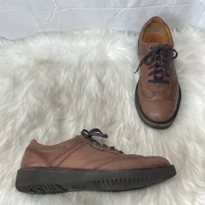 Mephisto Cognac Leather Goodyear Welt Lace Up Shoes Sz 11