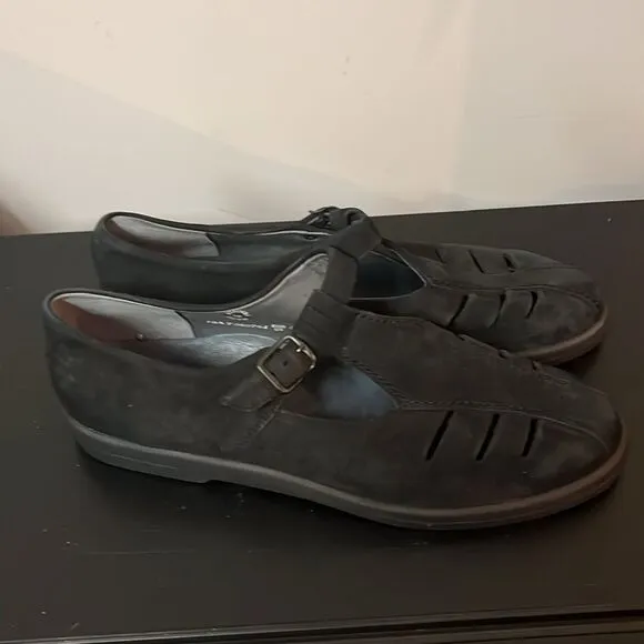 MEPHISTO Cool Air Black Suede Mary Jane Shoes Size 11 B57