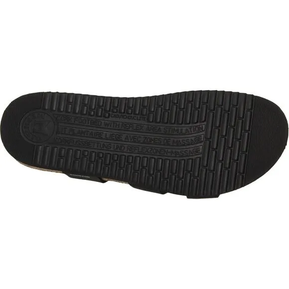 Mephisto Womens Hannel Leather Strappy Sandals - Black Nubuck NEW
