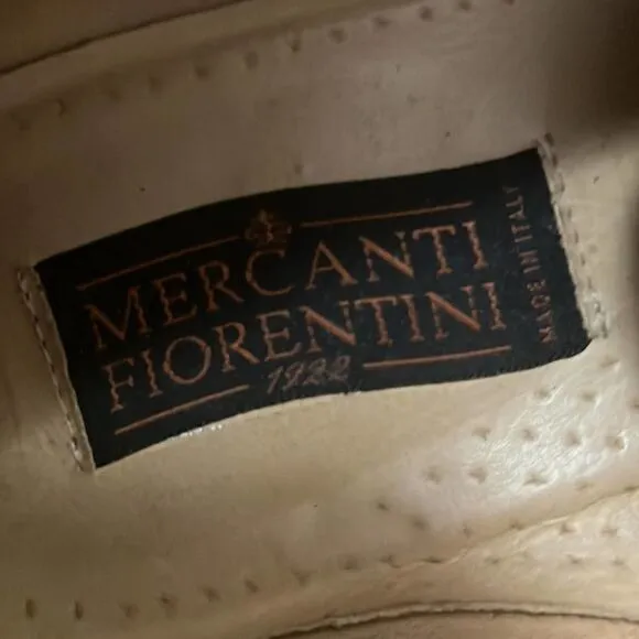 MERCANTI FLORENTINI PERFORATED SUEDE WINGTIP SHOES. 10‎ 1/2M