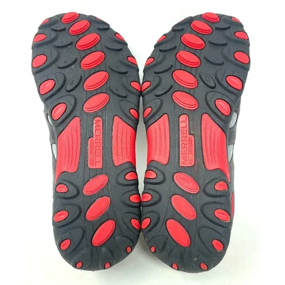 Merrell Chameleon Low Lace Up Athletic Sneaker Grey Red Youth 6