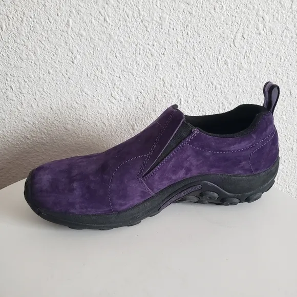 Merrell Jungle Moc Womens 8.5 Plum Purple Suede Clogs Shoes Slipons