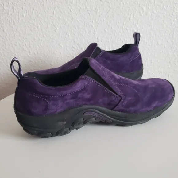 Merrell Jungle Moc Womens 8.5 Plum Purple Suede Clogs Shoes Slipons