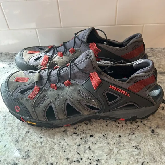Merrell Oasis &quot;Wild Dove&quot; closed toe sandals - mens size 14 performance footwear