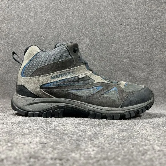 Merrell Phoenix Bluff Mid Waterproof Hiking Boots Gray Blue J35615 Men's Sz 14
