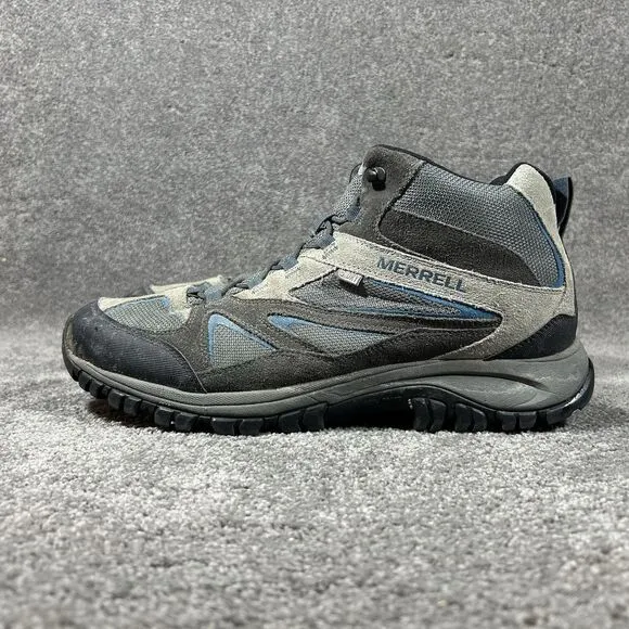 Merrell Phoenix Bluff Mid Waterproof Hiking Boots Gray Blue J35615 Men's Sz 14