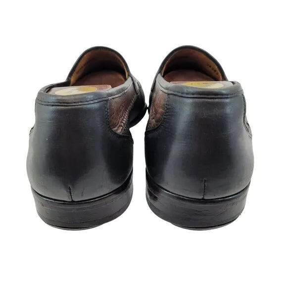 Mezlan Brown &amp; Black Color block Italian Leather Loafers size 9 M