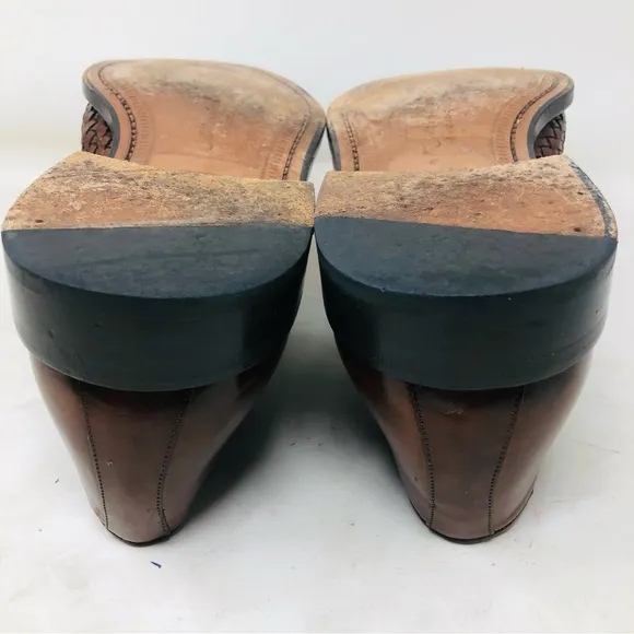 Mezlan Woven San Juan Brown Leather Dress Shoes