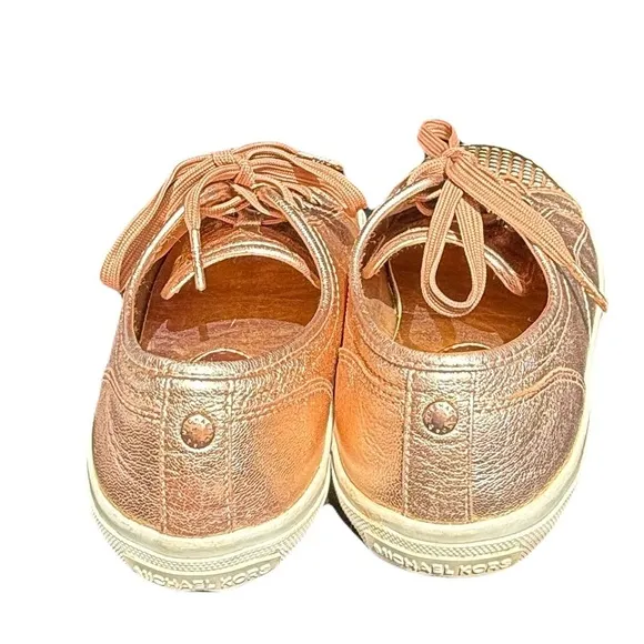 Michael Kors Gold Textured Sneakers Size 8