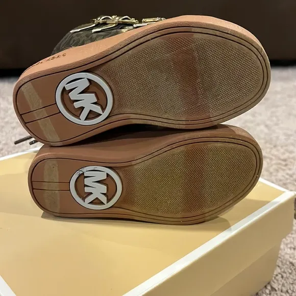 Michael Kors Ivy Vin shoes sneakers new dark brown toddler girls