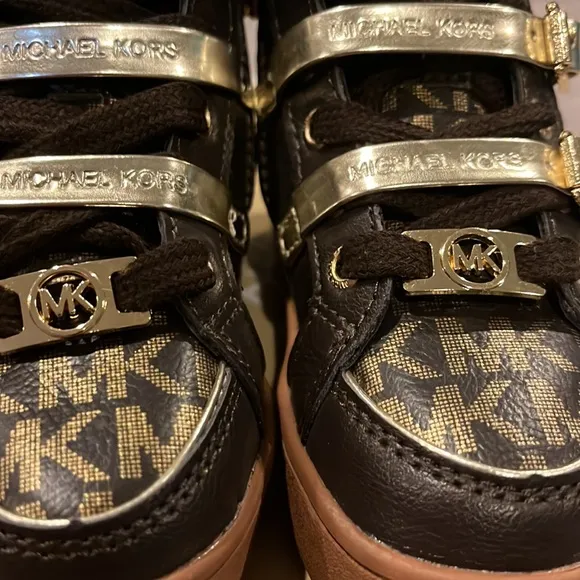 Michael Kors Ivy Vin shoes sneakers new dark brown toddler girls