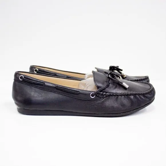 Michael Kors Loafer Women's Size 9 Sutton Leather Black Moccasin | MK Shoes