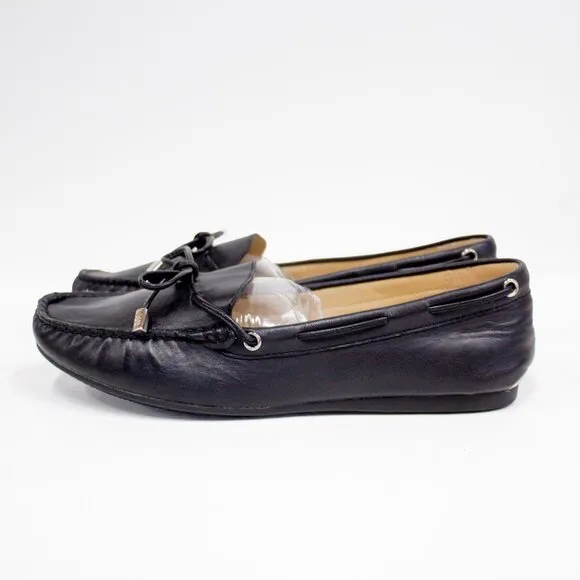 Michael Kors Loafer Women's Size 9 Sutton Leather Black Moccasin | MK Shoes