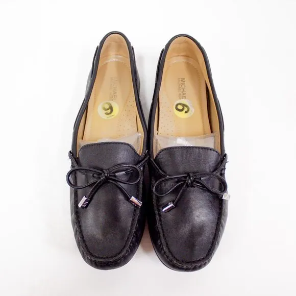 Michael Kors Loafer Women's Size 9 Sutton Leather Black Moccasin | MK Shoes