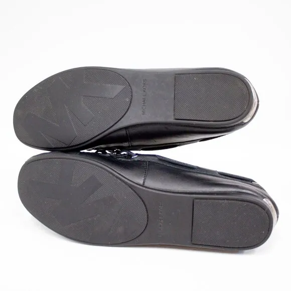 Michael Kors Loafer Women's Size 9 Sutton Leather Black Moccasin | MK Shoes