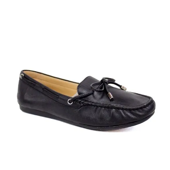 Michael Kors Loafer Women's Size 9 Sutton Leather Black Moccasin | MK Shoes