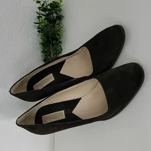 Michael kors olive green suede high heels shoes made in italy size 8.5