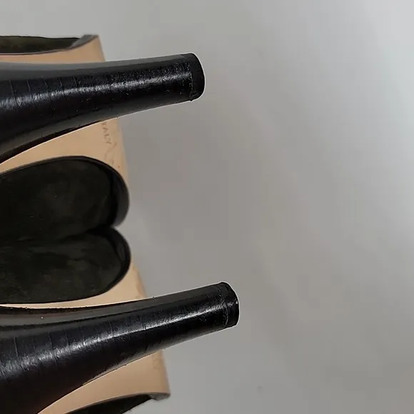 Michael kors olive green suede high heels shoes made in italy size 8.5