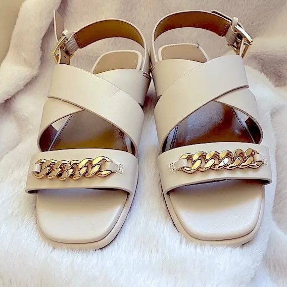 MICHAEL Michael Kors Shawna Chain Leather Sandal.