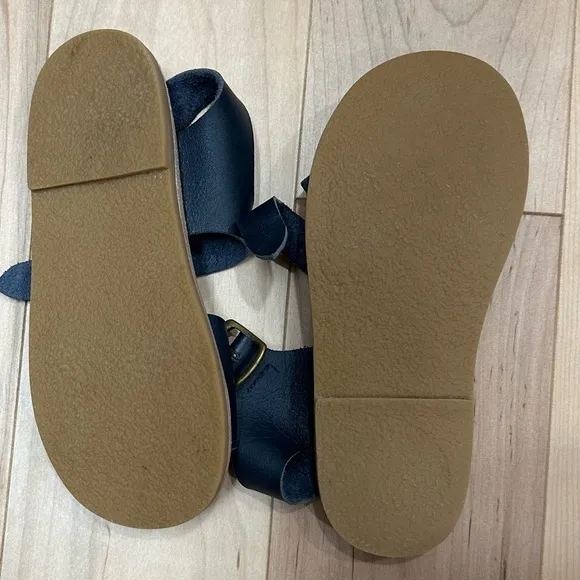Misha and Puff Double Buckle Sandals in Navy Blue