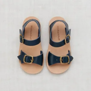 Misha and Puff Double Buckle Sandals in Navy Blue