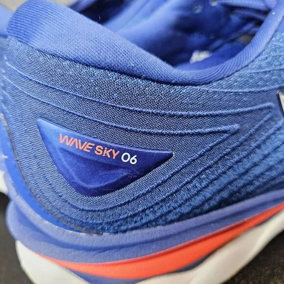 Mizuno Men's Wave Sky 6 Running Shoes Blue Sneakers Size 11.5