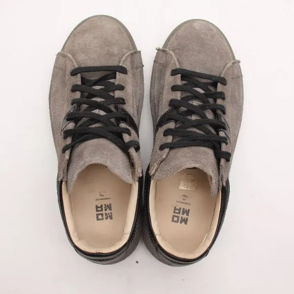 Mo Ma Men’s  Size EU 42 Lace Up Sneakers Shoes Gray Suede Handmade In Italy