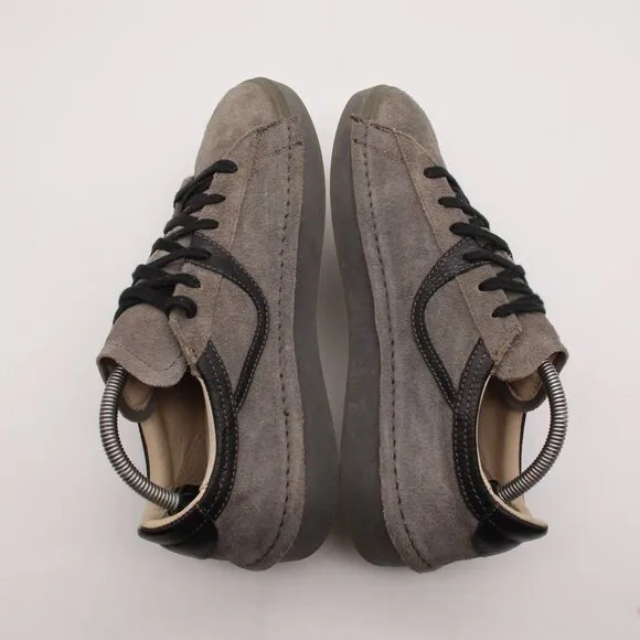 Mo Ma Men’s  Size EU 42 Lace Up Sneakers Shoes Gray Suede Handmade In Italy