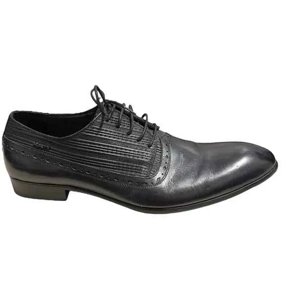Moretti Black Label Men’s Navy Lace-up Oxford Shoes Size 13