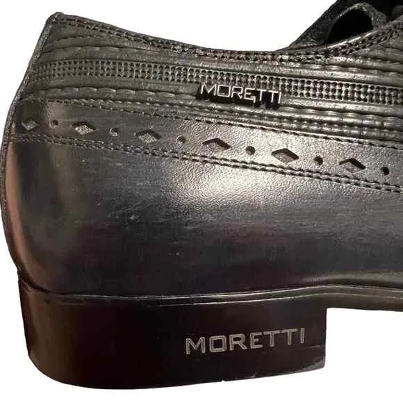 Moretti Black Label Men’s Navy Lace-up Oxford Shoes Size 13