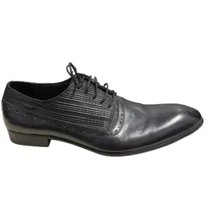 Moretti Black Label Men’s Navy Lace-up Oxford Shoes Size 13