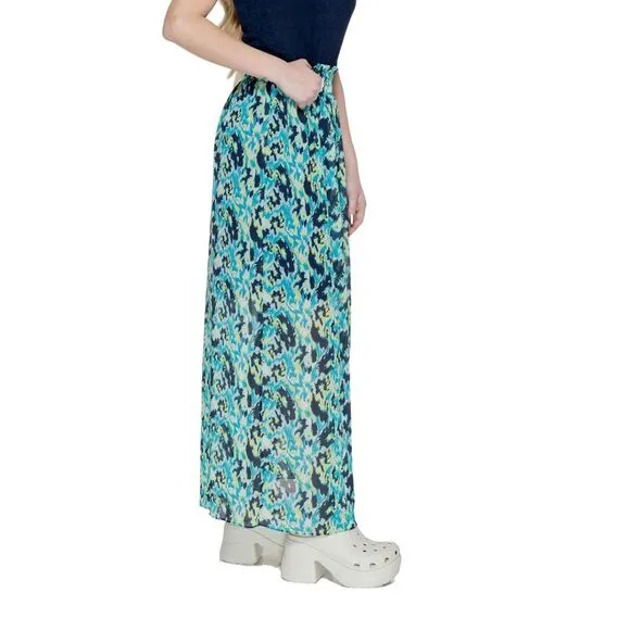 Morgan De Toi Turquoise Printed Polyester Skirt Women