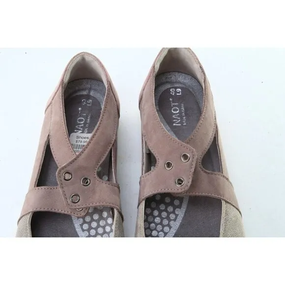 Naot Alisio Womens Suede Shoes  Tri-Color Nubuck Comfort Size 40 9 NO LACES
