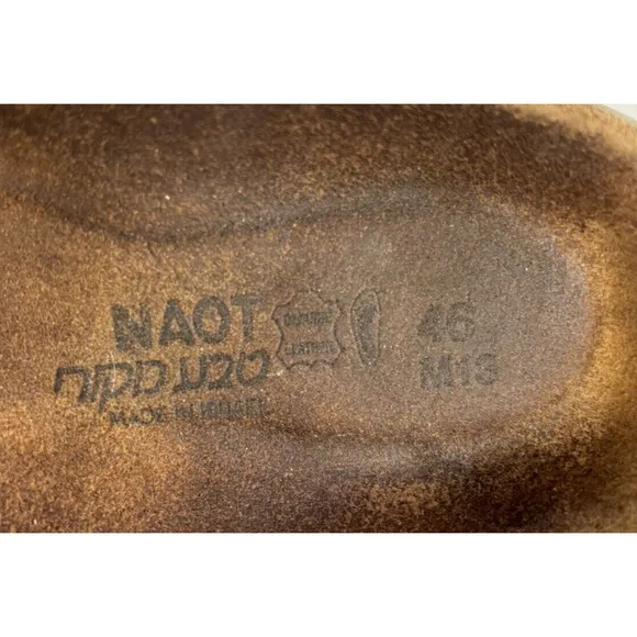 Naot Slides Mens 13 Brown Leather Climb Sandals Slip On Outdoor