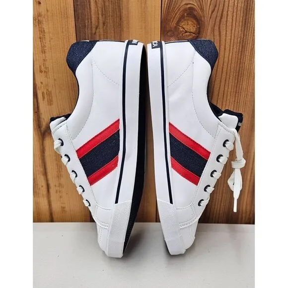 Nautica Adish White Navy Youth Athletic Shoes Size 5