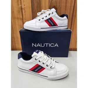 Nautica Adish White Navy Youth Athletic Shoes Size 5
