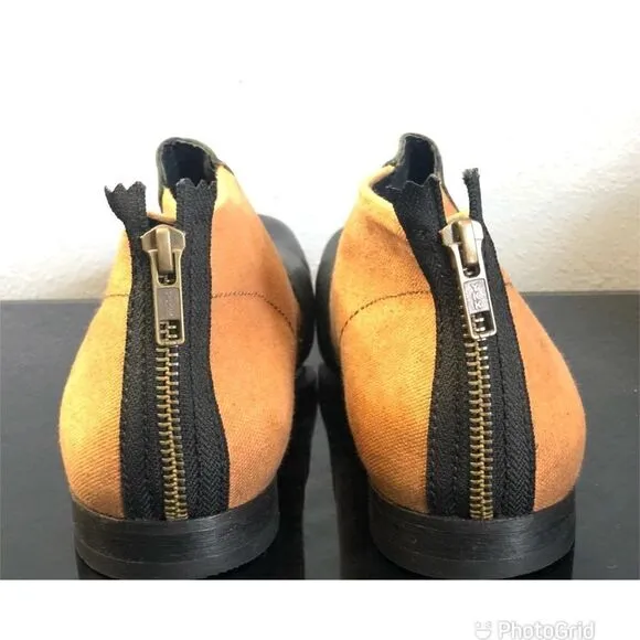New Acote Booties Shoes Black Tan WMS Leather 38/8