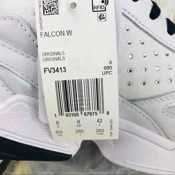 New Adidas Originals Falcon Bling Rhinestones Sneakers