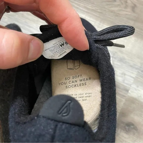 NEW Allbirds Wool Runners Black Shoes Sneakers Size 8