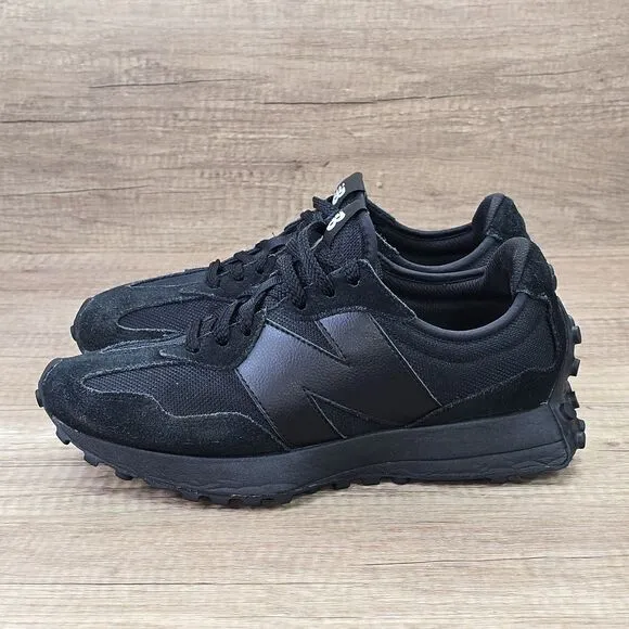 New Balance 327 Men's Size 9 Tripple Black Running Shoes (MS327CTB)