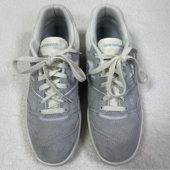 New Balance 550 Rain Cloud Sea Salt Grey Suede Shoes Sneakers