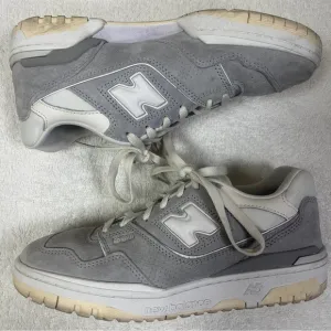 New Balance 550 Rain Cloud Sea Salt Grey Suede Shoes Sneakers