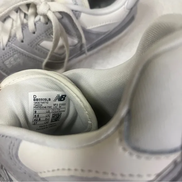 New Balance 550 Rain Cloud Sea Salt Grey Suede Shoes Sneakers