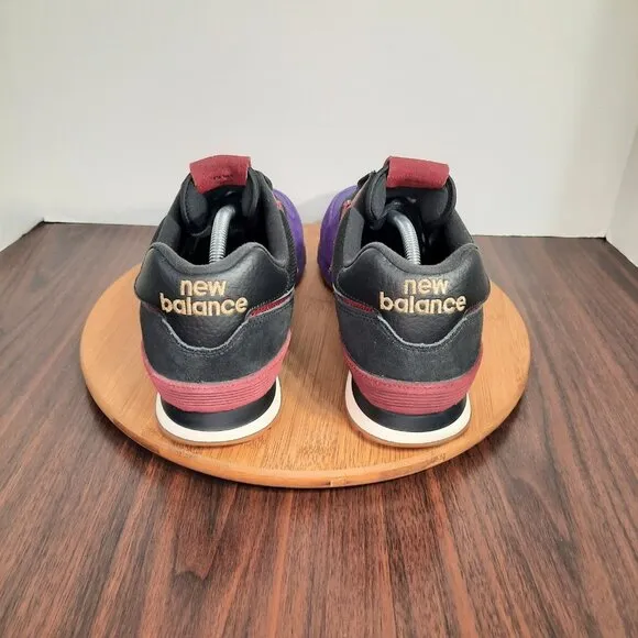 New Balance 574 Black History Month Mens 13 Shoes Purple Black Suede Sneakers