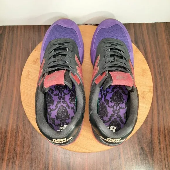 New Balance 574 Black History Month Mens 13 Shoes Purple Black Suede Sneakers