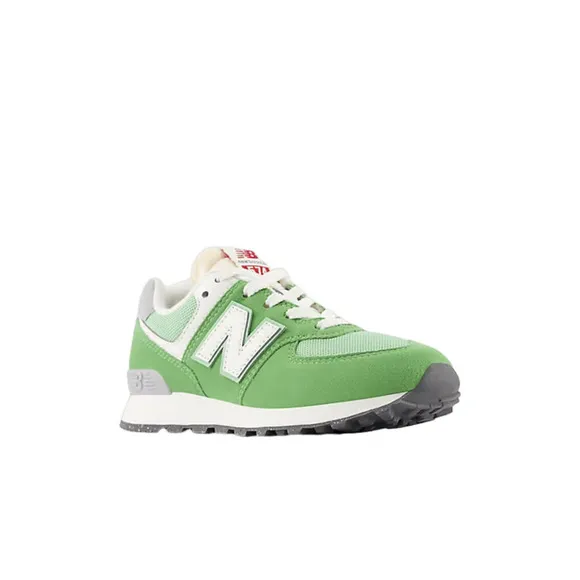 New Balance 574 PC574RCC Sneakers Kids US 1 Green White Lifestyle Shoes FZP018