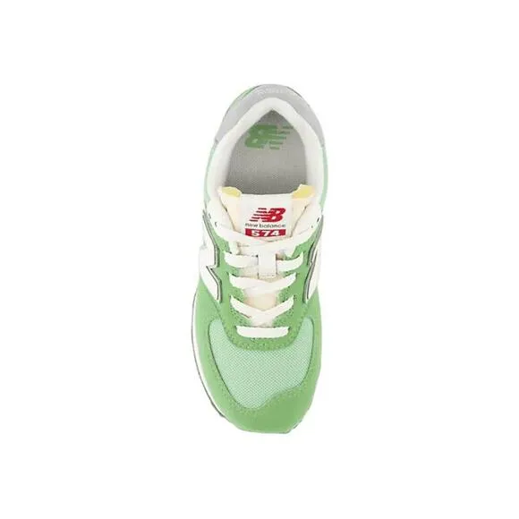 New Balance 574 PC574RCC Sneakers Kids US 1 Green White Lifestyle Shoes FZP018