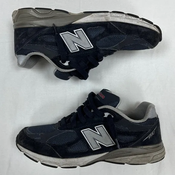 New Balance 990v3 Made in USA Navy Denim Suede M990NB3 Lifestyle Shoes Sneakers